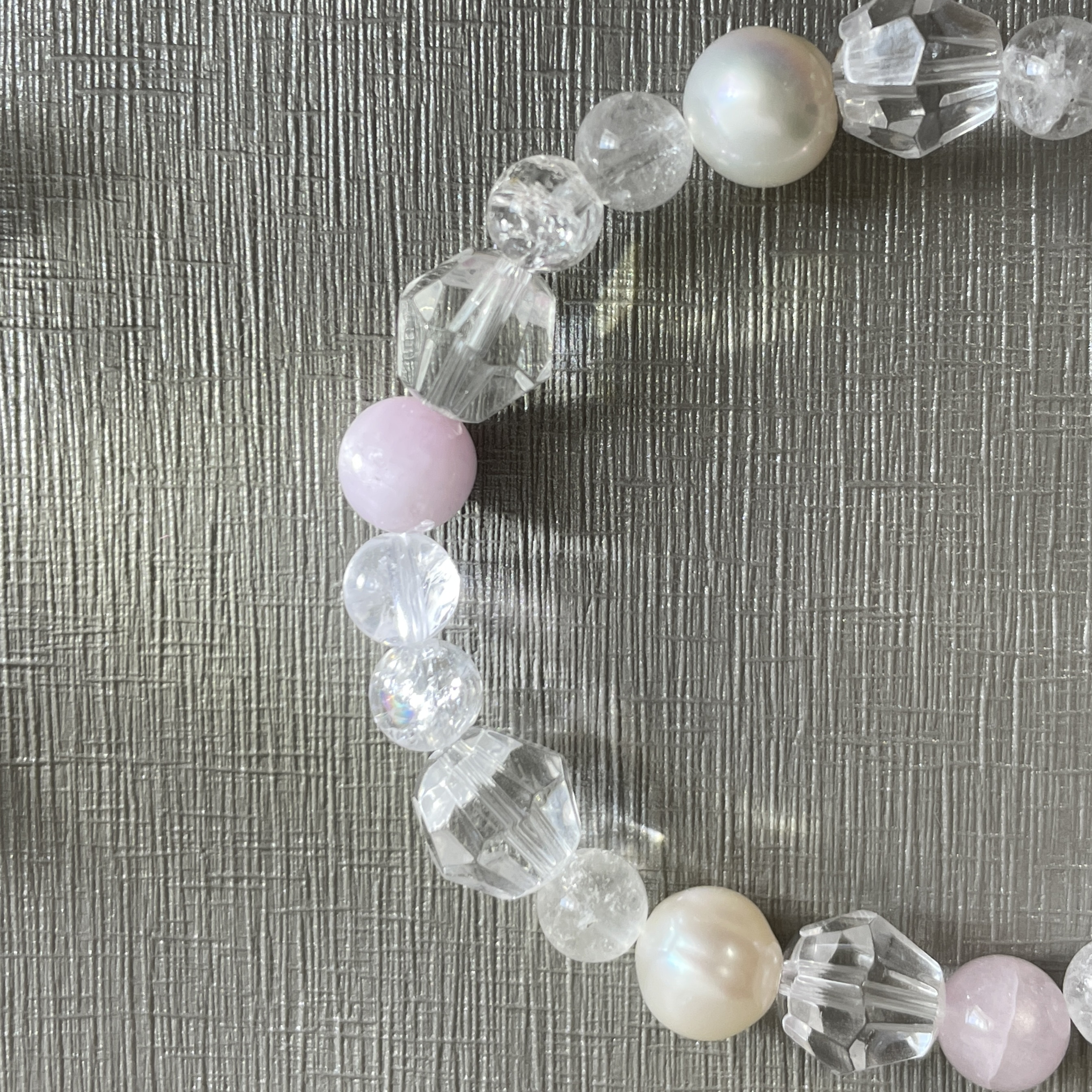 【数量限定】163.   9月誕生石 クンツァイトの天使ブレスレット