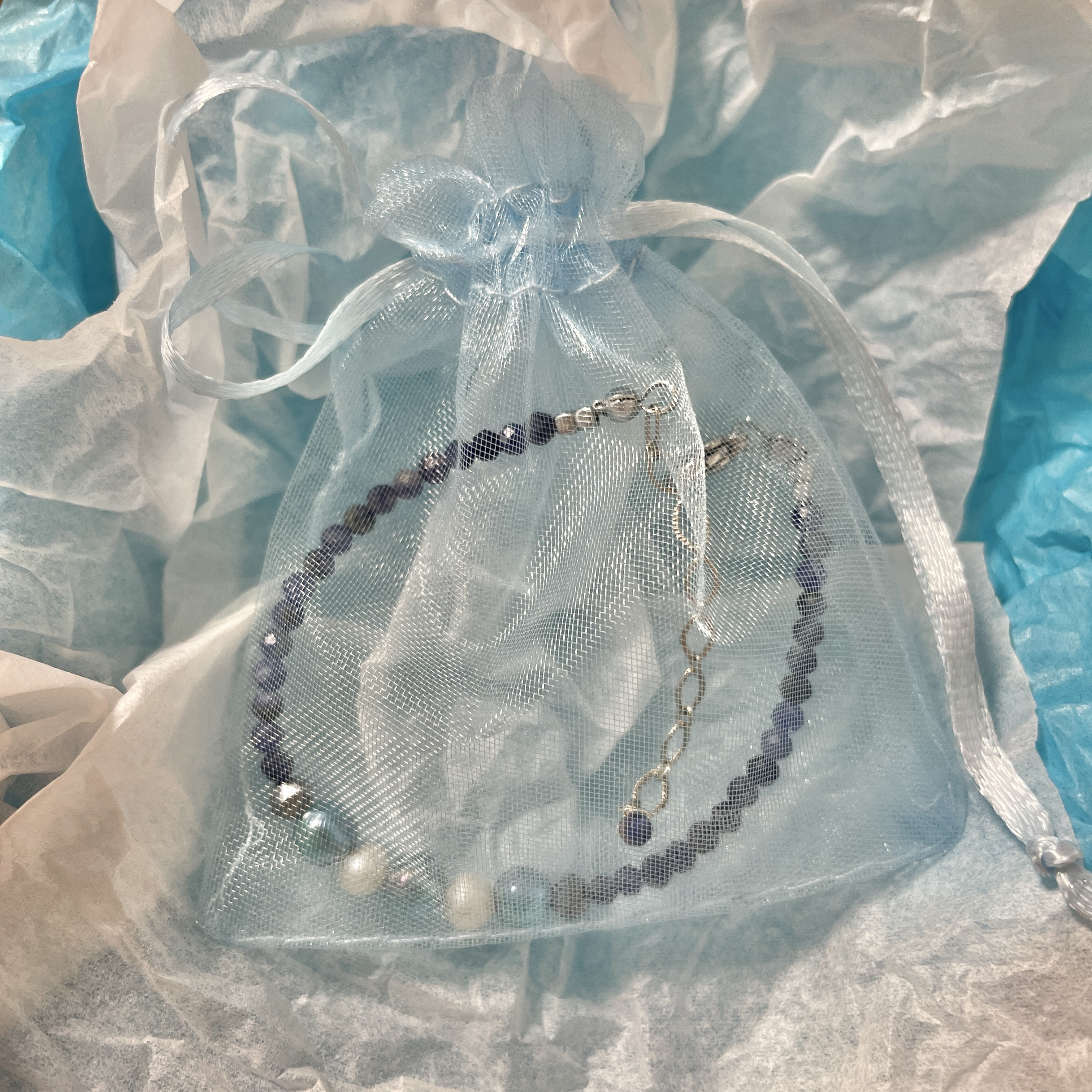 【数量限定】163.   9月誕生石 クンツァイトの天使ブレスレット