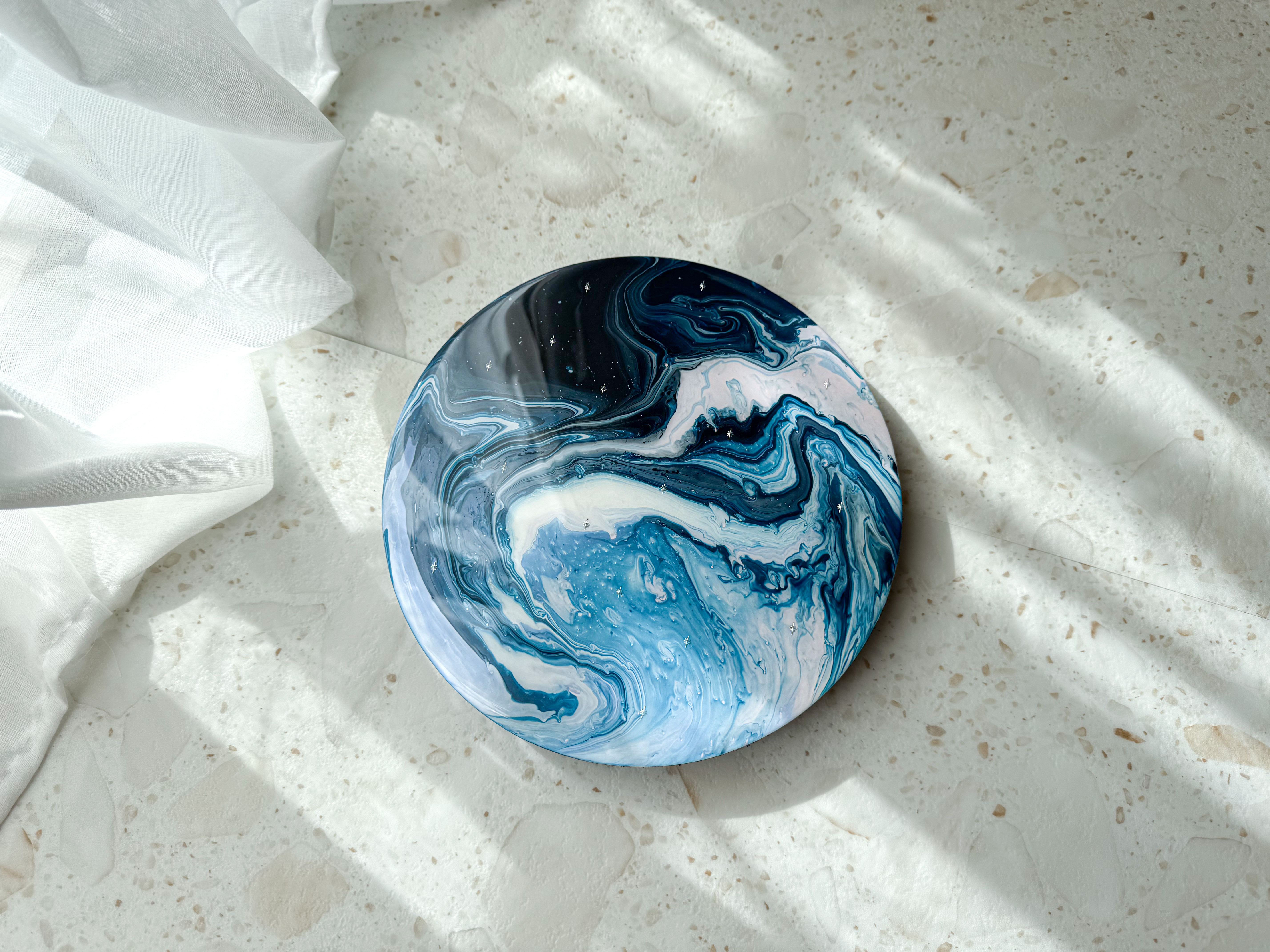 アウトレットsale‼︎惑星のフルイドアートパネル/壁掛けインテリア