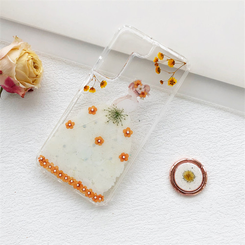 ご確認ページ★押し花ケース iPhone / 押し花スマホケース 211229_1 | 押し花 ケース専門店