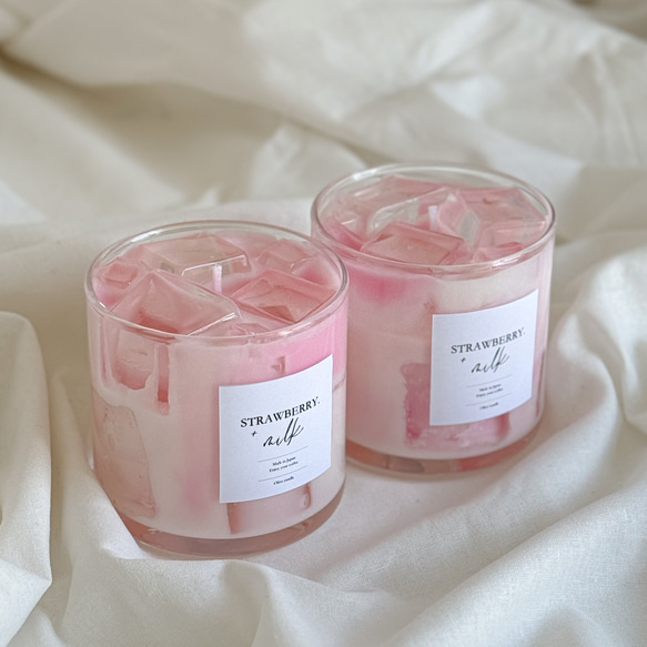 Strawberry milk candle いちごミルクキャンドル キャンドル・キャンドルホルダー Olive Candle 通販