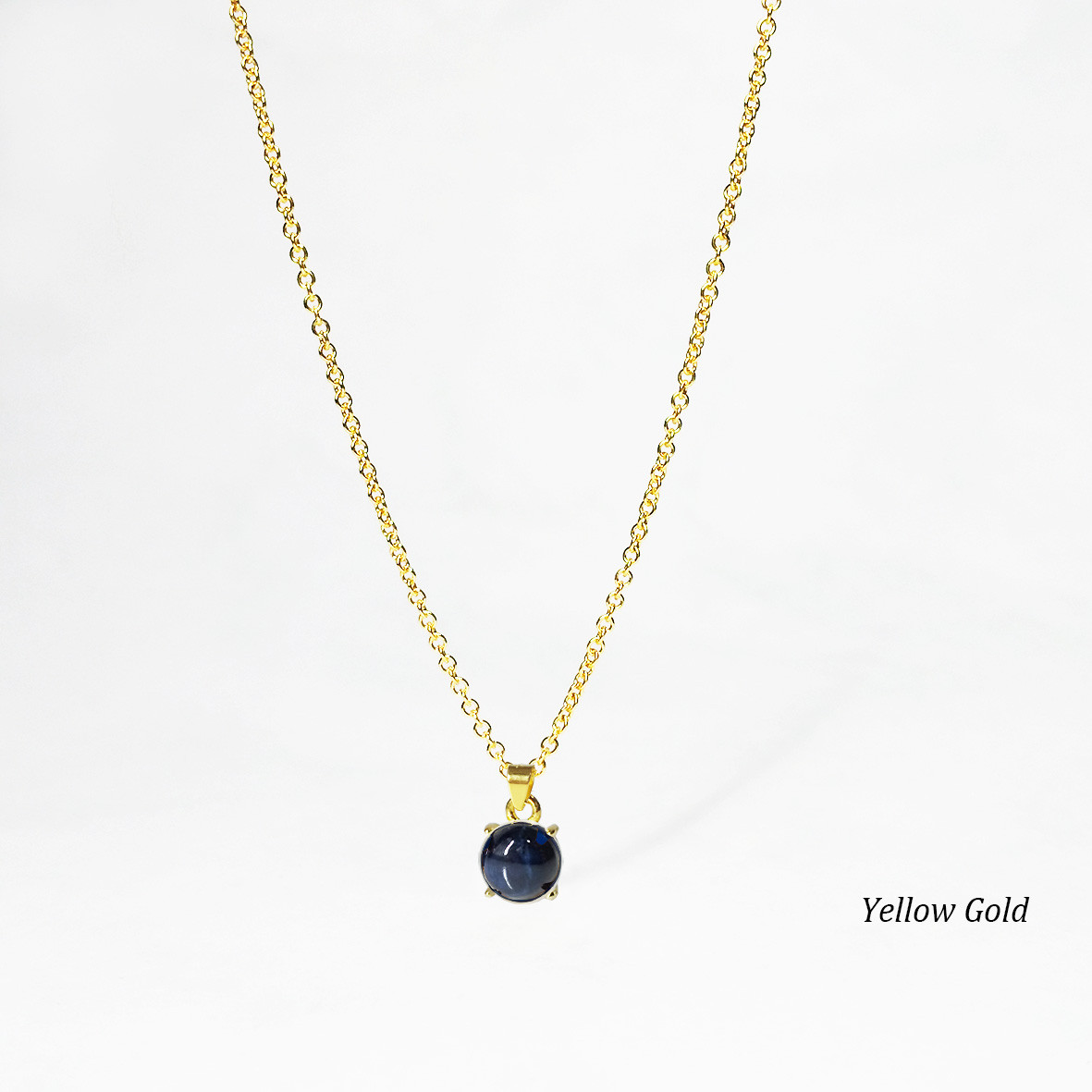 スターサファイア(6mm) ピアス&ネックレス 2点セット　［送料無料］