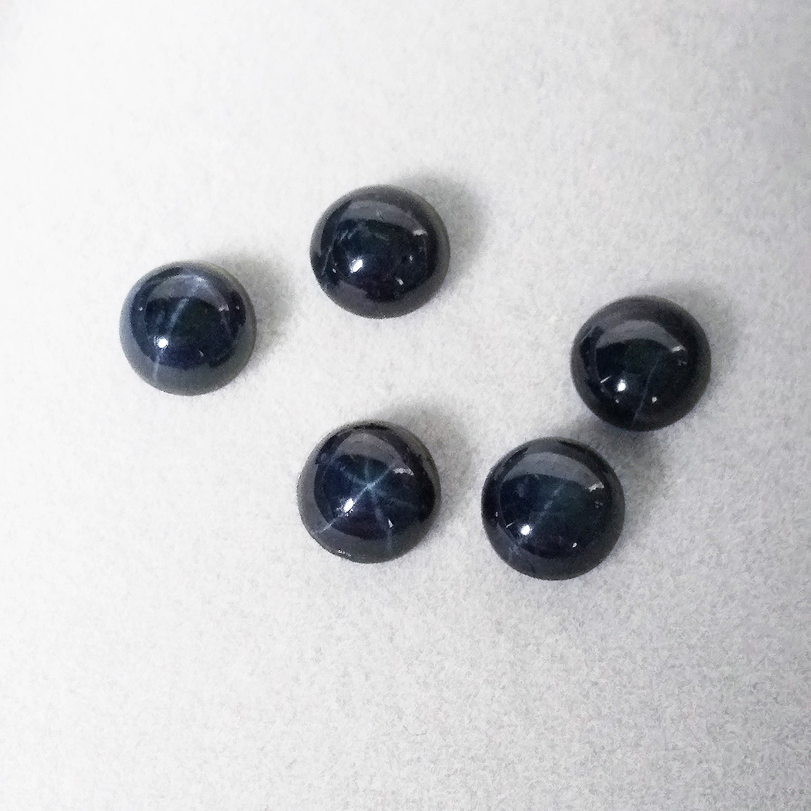 スターサファイア(6mm) ピアス&ネックレス 2点セット　［送料無料］