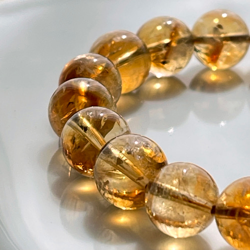 ヒマラヤ ガウリシャンカール産スモーキークォーツ&シトリンブレス