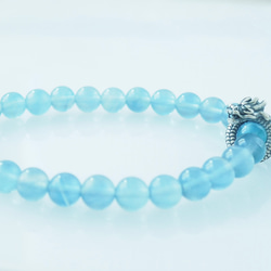 不安や怖れを取り除き、心の安らぎを得られる龍のブルーフローライトブレスレット✨試験にも 6枚目の画像