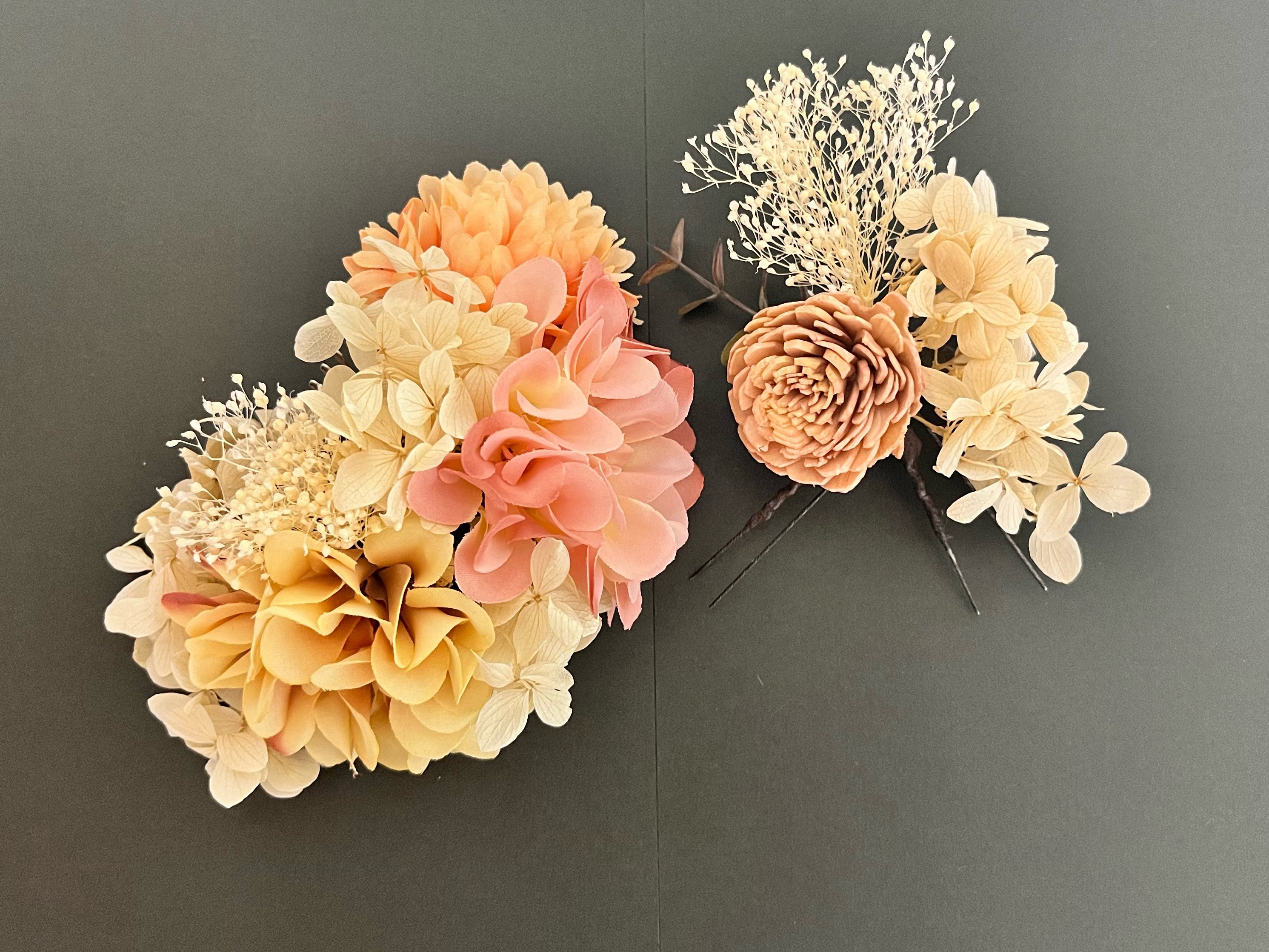 ヘッドドレス ブライダル 成人式【くすみピンク系】 4,845円