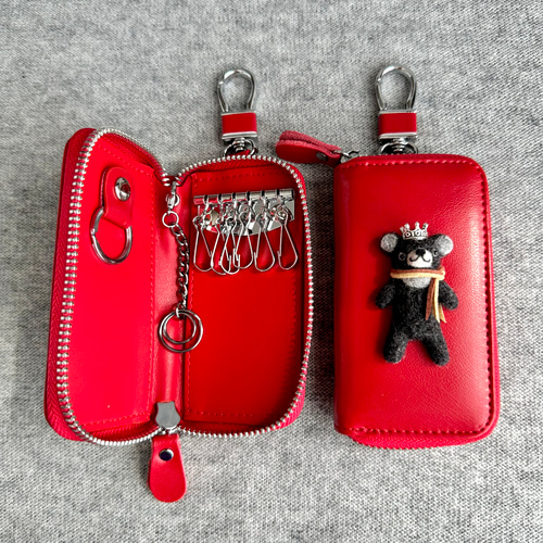 KUMAWN/クマウン』カードポケット2個付き 便利なキーケース・牛革・多