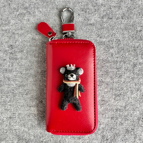 KUMAWN/クマウン』カードポケット2個付き 便利なキーケース・牛革・多