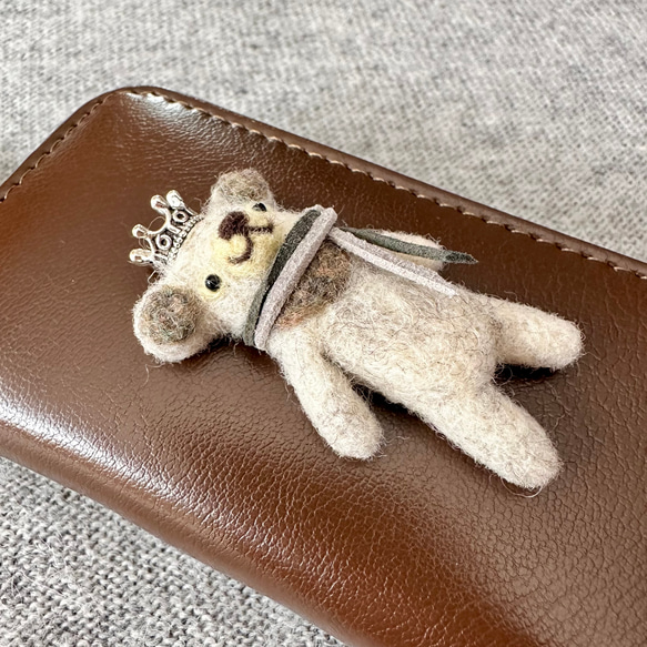 『KUMAWN/クマウン』カードポケット2個付き 便利なキーケース・牛革・多機能・スマートキー《チョコレート》 5枚目の画像
