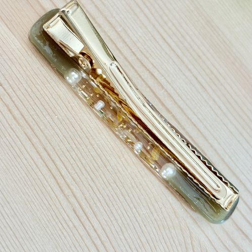 【Silk Hana】No.65 金木犀のヘアクリップ Silk Hana】No.65 金木犀のヘアクリップ ヘアクリップ・バナナ