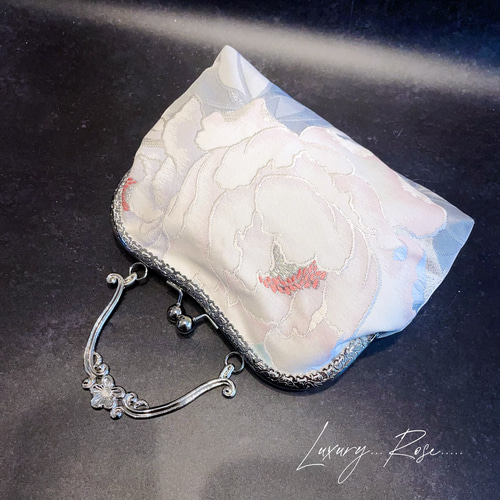 1点物！気品漂う濃密刺繍大輪モダン袋帯に眩い輝きの高級西陣