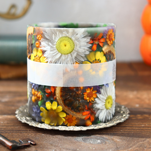 火を使わない】LEDライトで灯す カラフルボタニカルキャンドルランタン