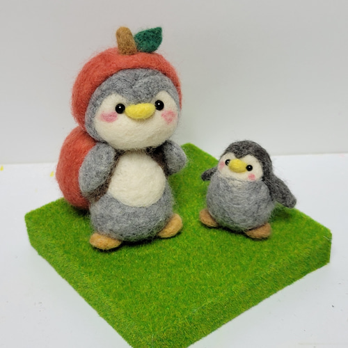 羊毛フェルトペンギン☆親子 羊毛フェルト ～hatci ～ 通販 18242457