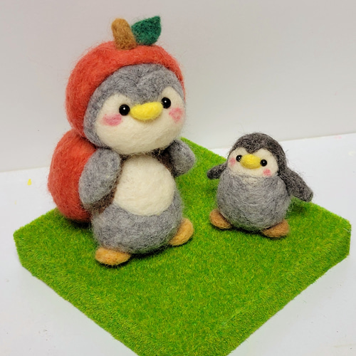 羊毛フェルトペンギン☆親子 羊毛フェルト ～hatci ～ 通販 18242457
