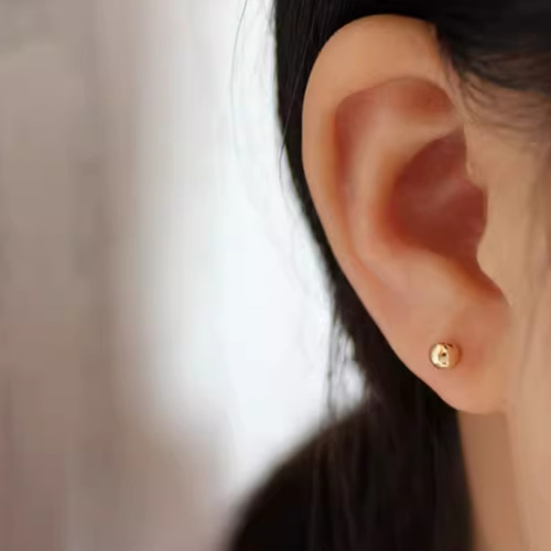 18金 ピアス 0.7グラム AU750 K18（片耳）k18YG AU750 18k丸玉ピアス3mm 4mm 5mm 18k 丸玉 ボール