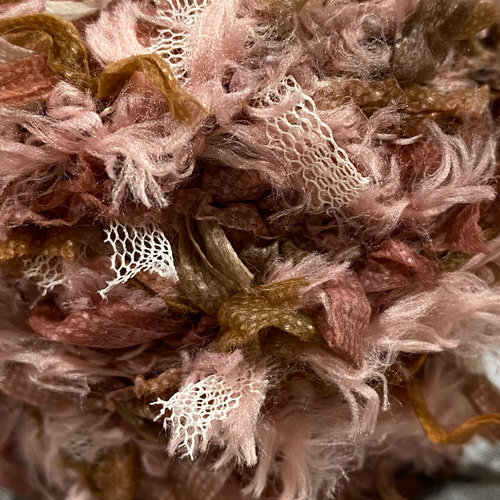 オリジナル引き揃え糸 4m ふわふわローズピンク/手染めシリーズ 512  