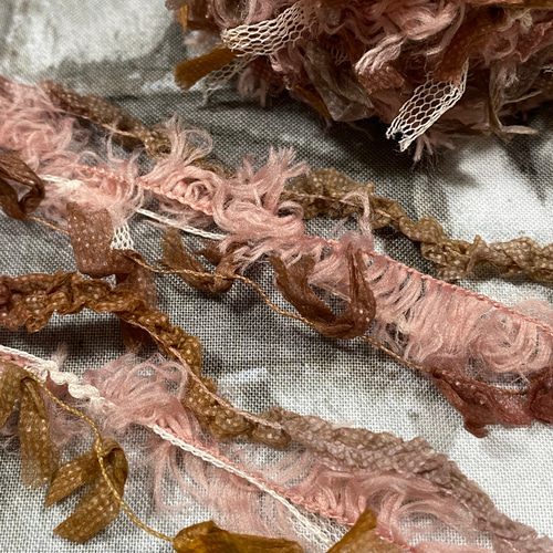 オリジナル引き揃え糸 4m ふわふわローズピンク/手染めシリーズ 512  