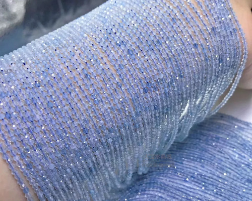 2-2.5mm極小 極品 高品質アクアマリン 天然宝石超小粒 10個