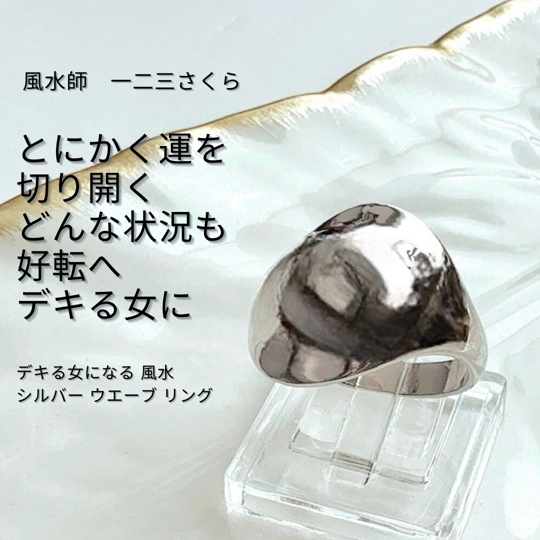 さ445 運を切り開き凛と輝く女性に寄り添う 気の流れを整える 風水シルバーリング