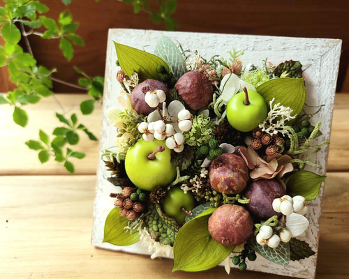 スイーツ風アレンジ（青りんご）▫️フラワーアレンジ フラワー