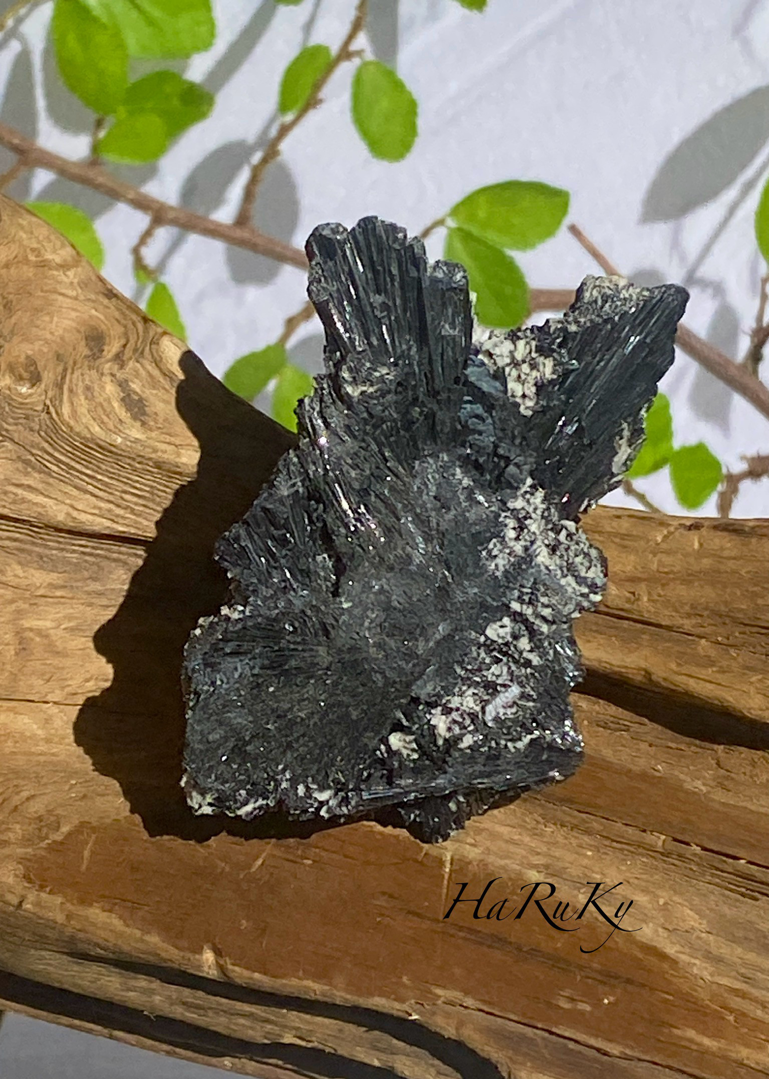 ブラックトルマリン 原石 04 ニードルトルマリン 天然石 天然色