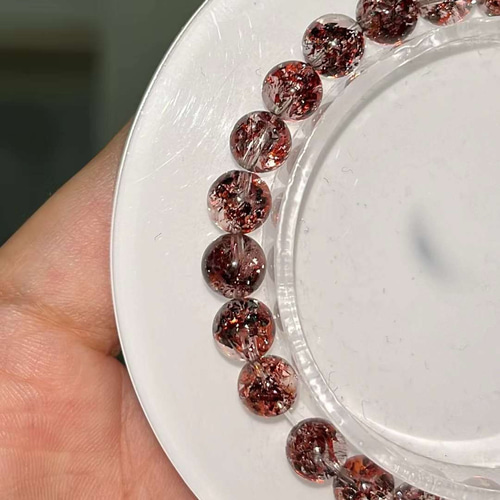 6.9mm 天然無処理 レピドクロサイトインクォーツ ブレスレット