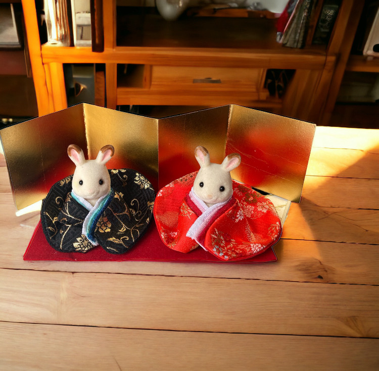 サテツ　ひな祭り着物　シルバニア ハンドメイド サテツ様専用 ひな祭り着物 シルバニア ハンドメイド 雛人形