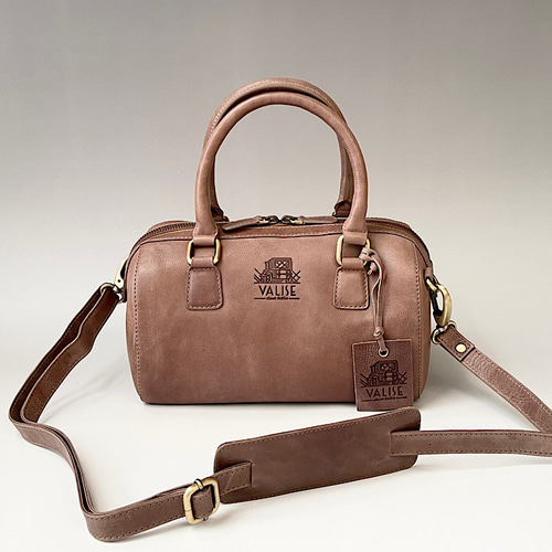 数量限定】英国デザイン牛革かばんValiseミニボストン スモーキー