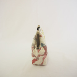 スマホも収納　がまぐちお財布ポーチ≪カラフルシェイプフラワー≫ 5枚目の画像