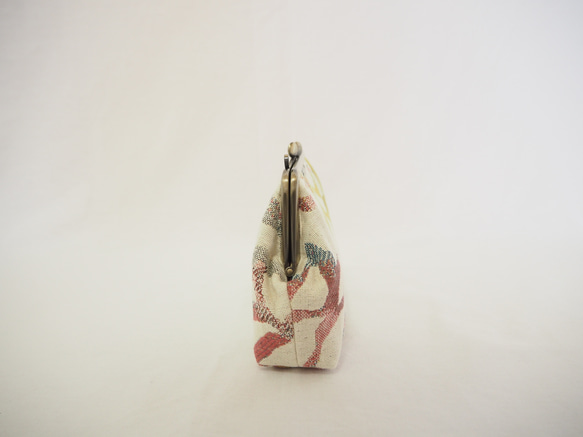 スマホも収納　がまぐちお財布ポーチ≪カラフルシェイプフラワー≫ 5枚目の画像