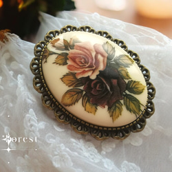 Cameo Brooch #28 カメオ ブローチ スズラン 鈴蘭 ブローチ Side