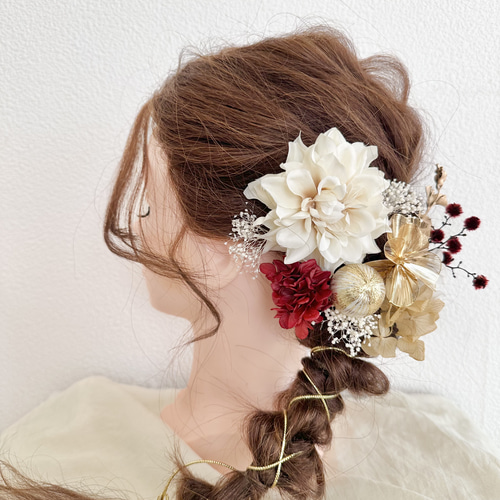 七五三髪飾り 成人式髪飾り 前撮り 成人式髪飾り【金箔付き】和装 前撮り 卒業式 結婚式 七五三 ヘアピン