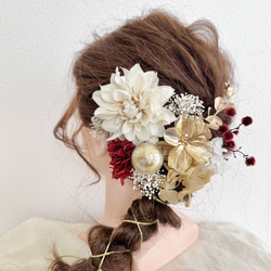 成人式髪飾り【金箔付き】和装 前撮り 卒業式 結婚式 七五三 ヘアピン