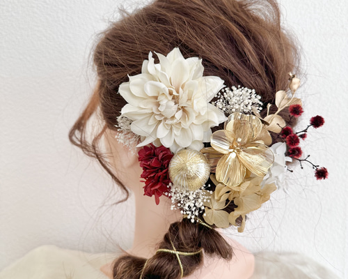 七五三髪飾り 成人式髪飾り 前撮り 成人式髪飾り【金箔付き】和装 前撮り 卒業式 結婚式 七五三 ヘアピン