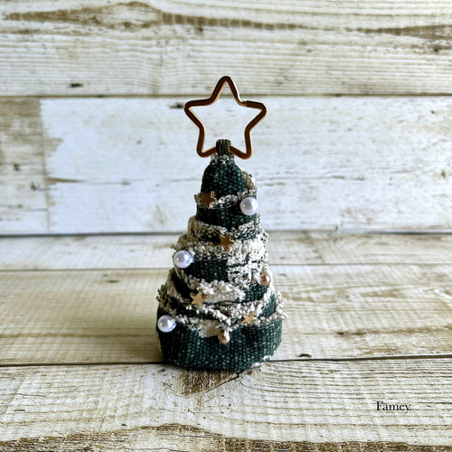 SALE！大人かわいい小さなクリスマスツリー2WAY コットン パール