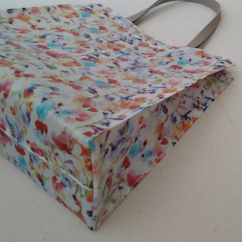 リバティ 〉ラミネート・ミニ紙袋型トートバッグ トートバッグ