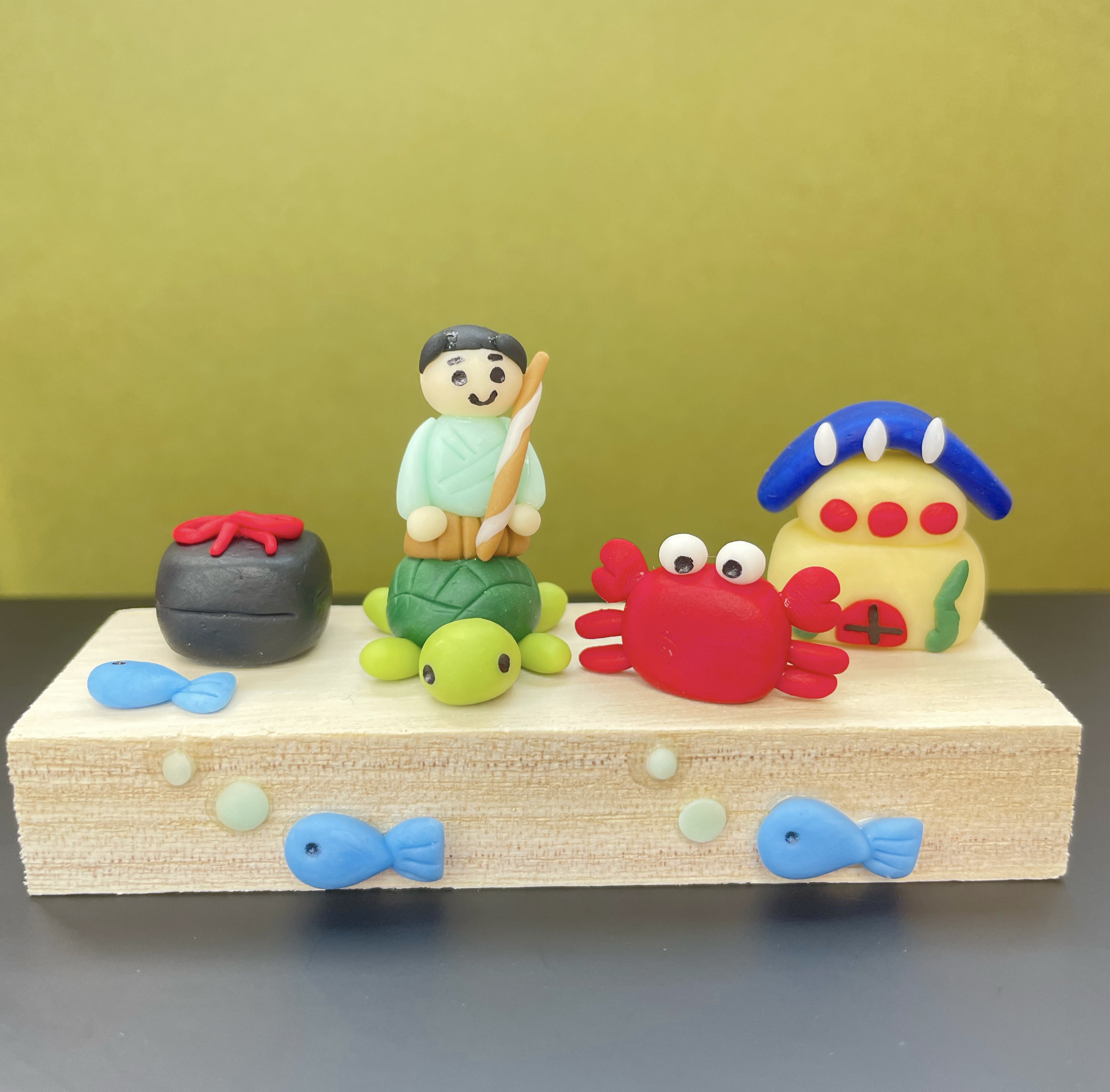 粘土作品 芸術 小学生 手 インテリア 置き物 （作品「梵（そよぎ