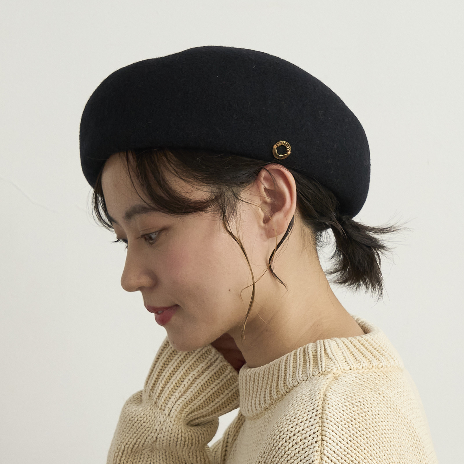 ウールベレー/ブラック　245-11-201