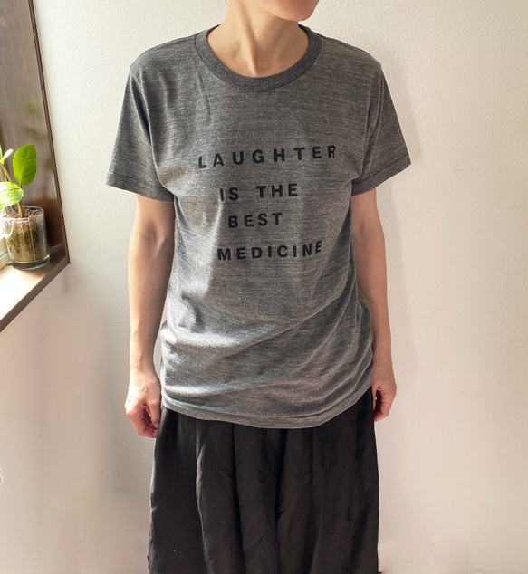 Tシャツ Lughter ロゴT レディース ヘザーチャコール グレー T
