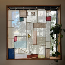 リネン素材を使用したポジャギ(pojagi,bojagi)カーテン『生活と光』②