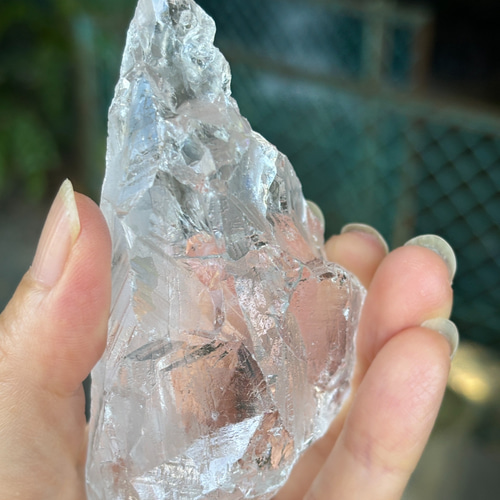 虹入り！ヒマラヤ水晶原石☆インド産☆瀧川神社にて浄化☆98mm