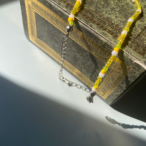 黄色ビーズブレスレット ビーズキット |NoBiNoBiブレスキット(小花)|ビーズファクトリー