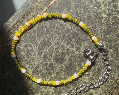 ビーズ ブレスレット 黄色 ブレスレット AME 通販 18243984｜Creema