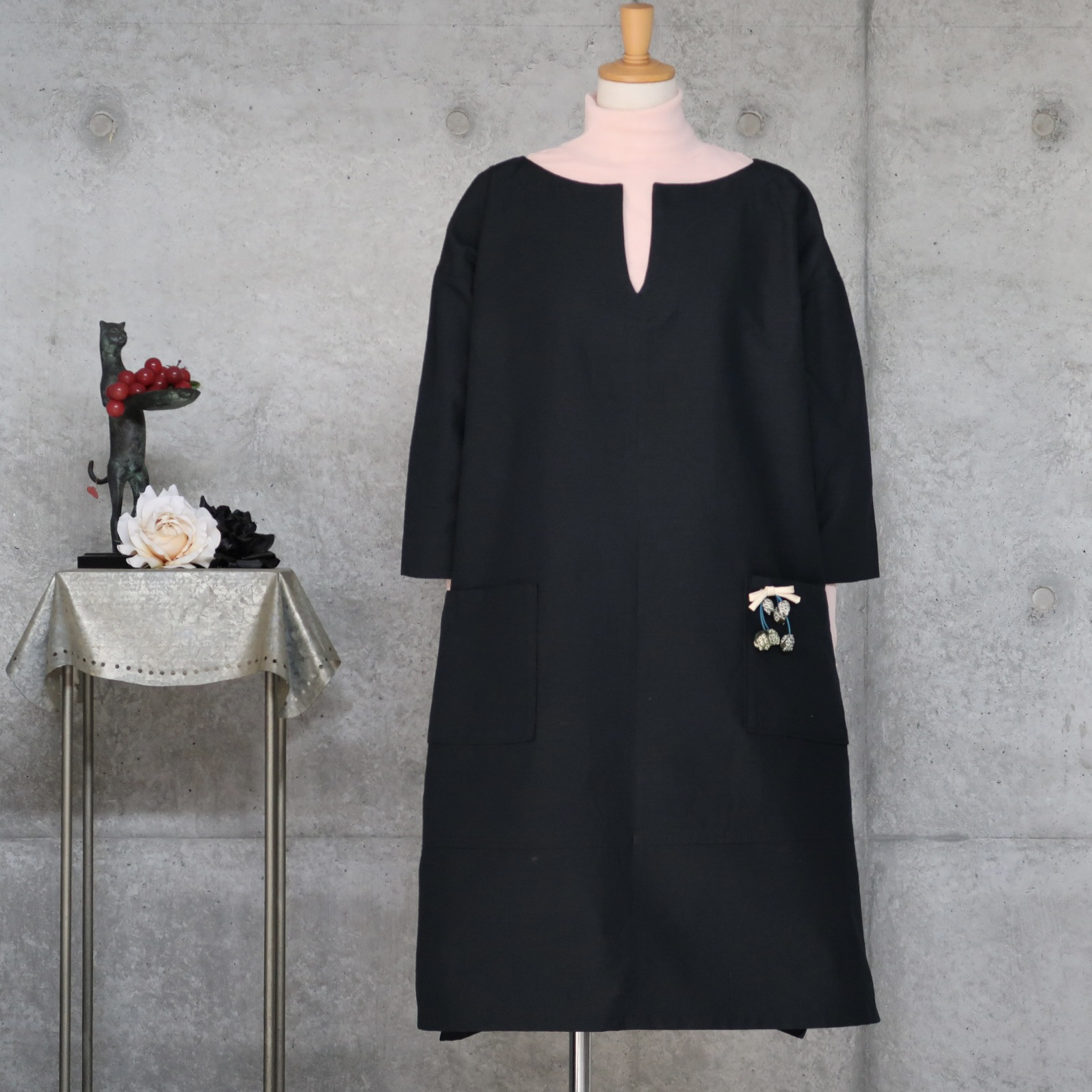 お買い得！】 着物リメイク 紬のチュニック / L チュニック