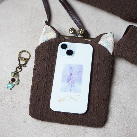 ミルクチョコ・猫耳スマホショルダー 20枚目の画像