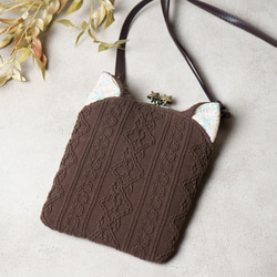 ミルクチョコ・猫耳スマホショルダー 2枚目の画像