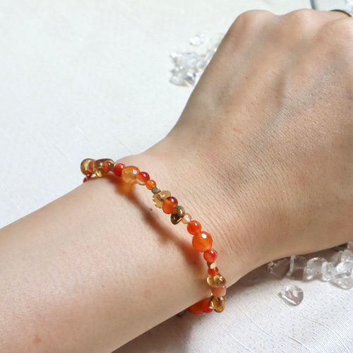 数量限定】ポジティブに輝やくお守りブレスレットC 天然石