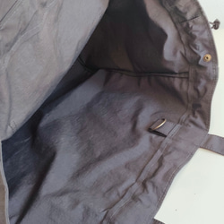 撥水ナイロンよくばり3way巾着トート・マスタードイエロー 撥水ナイロン　サブバッグ　巾着バッグ 10枚目の画像