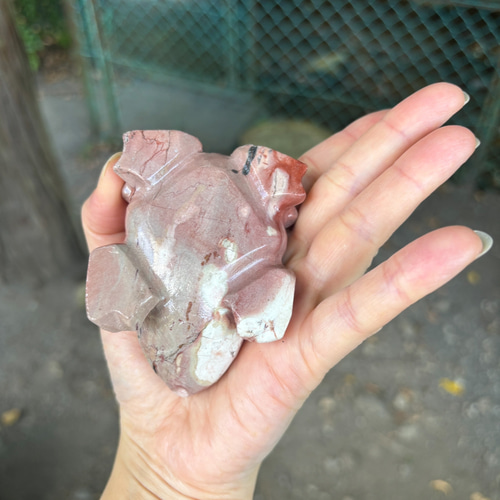 レア！！ピクチャージャスパー☆ピンク☆カエルさん☆瀧川神社にて浄化