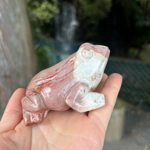 レア！！ピクチャージャスパー☆ピンク☆カエルさん☆瀧川神社にて浄化
